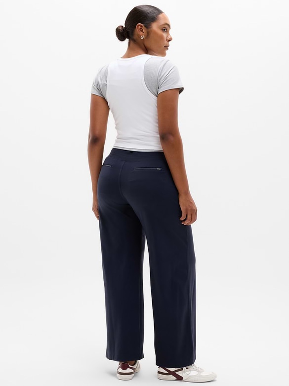 Venice High Rise Wide Leg Pant Navy